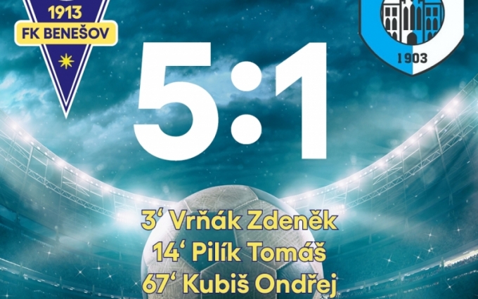 FK Benešov - RMSK Cidlina Nový Bydžov 5:1 (2:0)